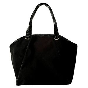 Lancome Large Black w/ Leopard Print Lined ToteBag